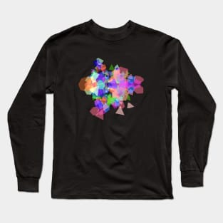 3D VR Rainbow Mandala Sticker #4 Long Sleeve T-Shirt